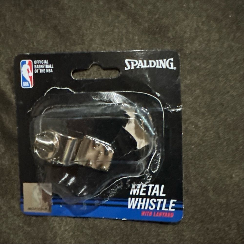 Spalding NBA Metal Whistle‎ Without Black Lanyard One Size. Open Box